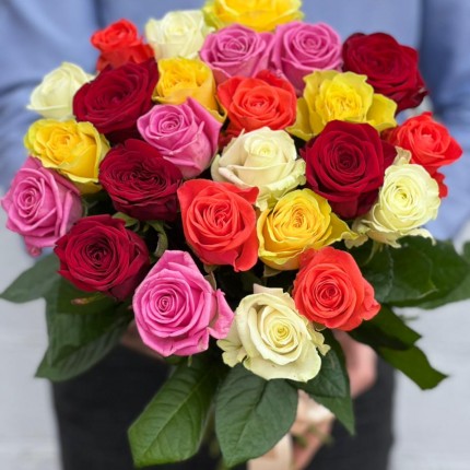 Букет из разноцветных роз - купить с доставкой в Камень-на-Оби
